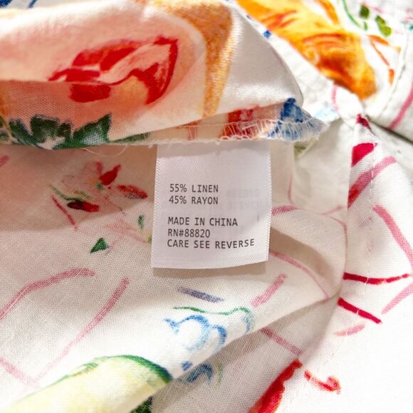 Calypso St Barth Linen Blend Button Up Shirt Size M - Picture 4 of 4